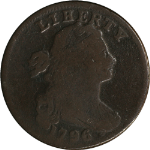 1796 Large Cent Nice VG &#39;LIHERTY&#39; ERROR S.104 R.3+ Nice Eye Appeal