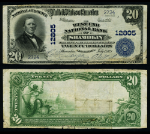 Shamokin PA $20 1902 PB National Bank Note Ch #12805 West End NB Very Fine