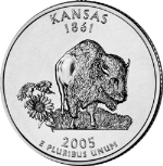 2005-D Kansas Quarter BU Single