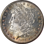 1889-S Morgan Silver Dollar Redfield Collection Paramount Holder Toning