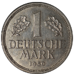 Germany: Federal Republic 1950-G Mark KM#110 Nice AU