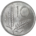 Italy 1956-R 10 Lire KM#93 Nice AU