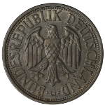 Germany: Federal Republic 1951-G Two (2) Mark KM#111 AU/BU Detail