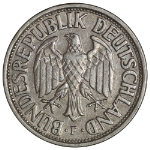 1950-F Germany Federal 1 Mark Nice VF