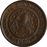 1900 Netherlands 1/2 Cent KM 109 Nice Brown Color and Surfaces Nice BU