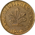 Germany: Federal Republic 1949-G Ten (10) Pfenning KM#103 AU