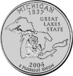 2004-D Michigan Quarter BU Single