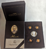 2009 Proof Lincoln Coin & Chronicles Set Silver Commem Dollar & 4 Cents OGP COA