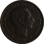 1878 Spain 5 Centimos KM 674