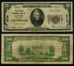 Laurel DE $20 1929 T-1 National Bank Note Ch #6726 Peoples NB Fine+
