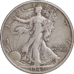 1942-S Walking Liberty Half Dollar 
Doubled Die Obverse - STOCK