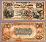 Salina KS $10 1882 BB National Bank Note Ch #4742 Farmers NB VG/F