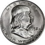 1952-S Franklin Half Dollar Choice BU - STOCK