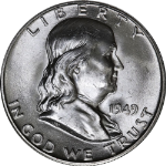 1949-D Franklin Half Dollar Nice BU - STOCK