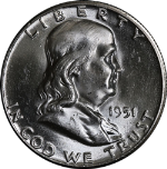 1951-P Franklin Half Dollar Nice BU - STOCK