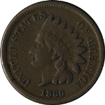 1860 Indian Cent - Pointed Bust