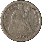 1856-P Seated Liberty Dime