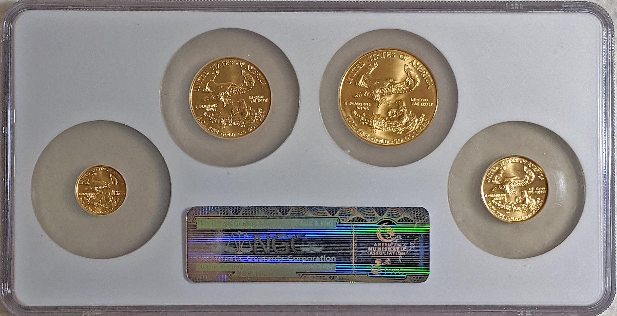 1991 Gold American Eagle 4 Coin Set NGC MS69 Multi-Coin Holder Brown Label