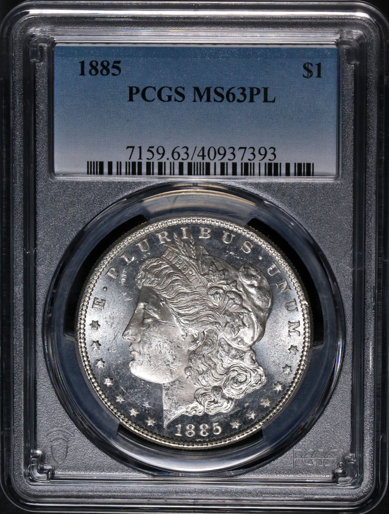 1885-P Morgan Silver Dollar PCGS MS63 PL Nice Eye Appeal Nice Strike | eBay