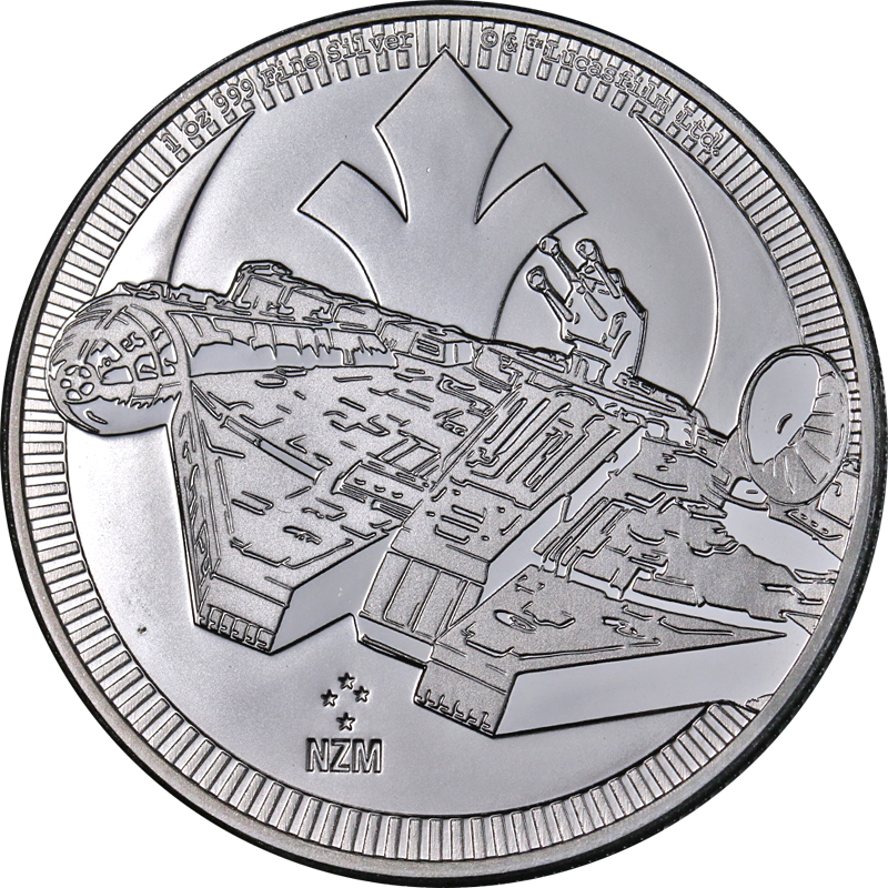 2021 Niue 1 Ounce Silver - Millennium Falcon - BU - STOCK