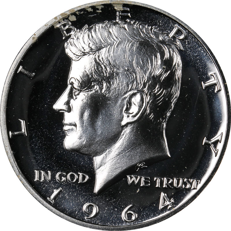 1964 P Proof Kennedy Half Dollar Accented Hair 1964-p-proof-kennedy-half-dollar-accented-hair