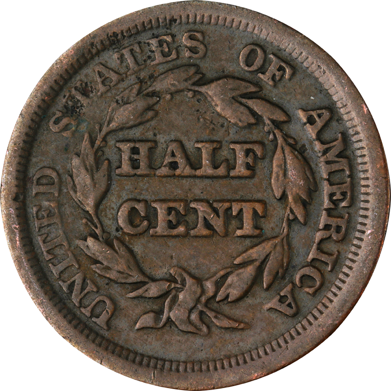 1853 Half Cent 1835-classic-head-half-cent-early-copper-half-penny-coin-value-prices
